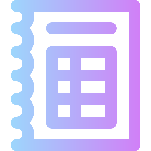 Sheet Super Basic Rounded Gradient icon