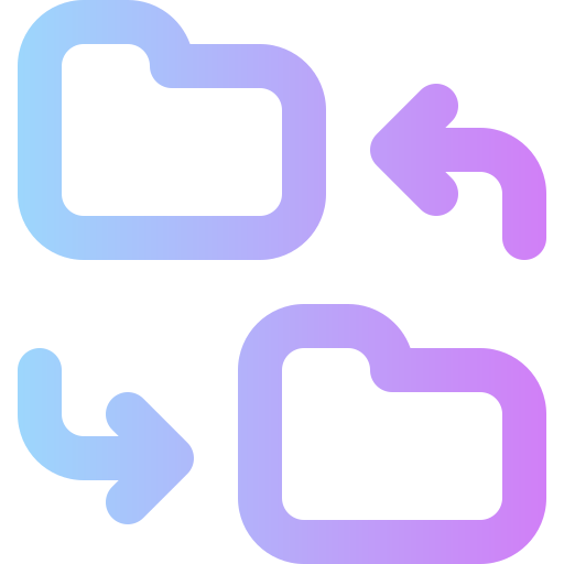 Data transfer Super Basic Rounded Gradient icon