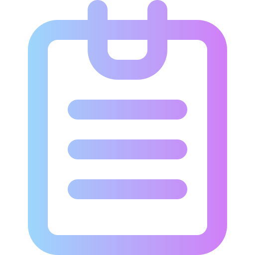 Clipboard Super Basic Rounded Gradient icon