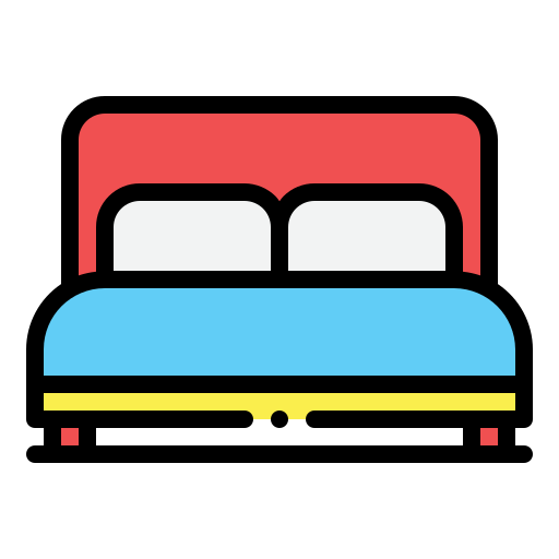 Bed Generic Outline Color icon