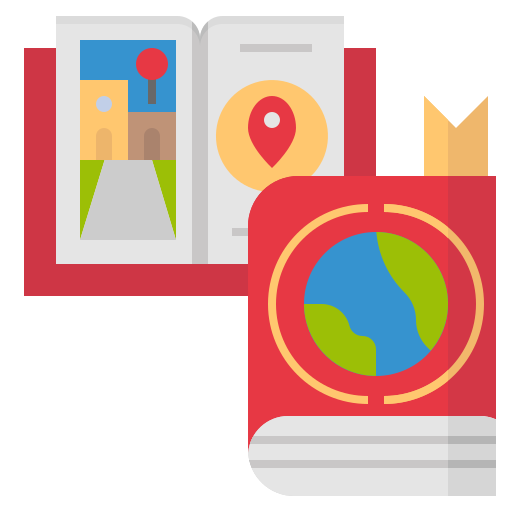 libro de mapas Generic Flat icono