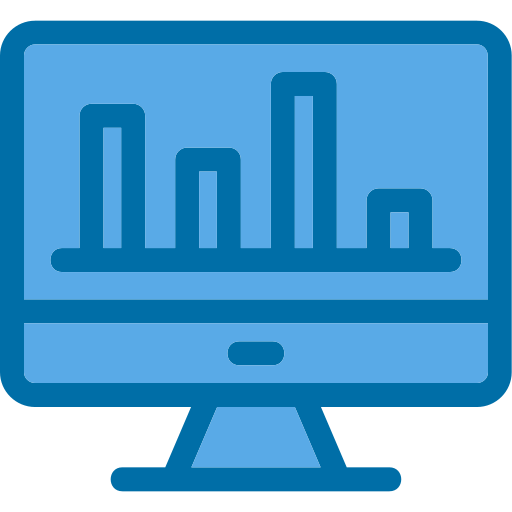 Web analytics Generic Blue icon