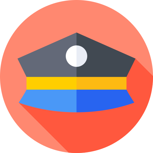 polizeihut Flat Circular Flat icon