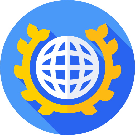 wereldwijde wetten Flat Circular Flat icoon