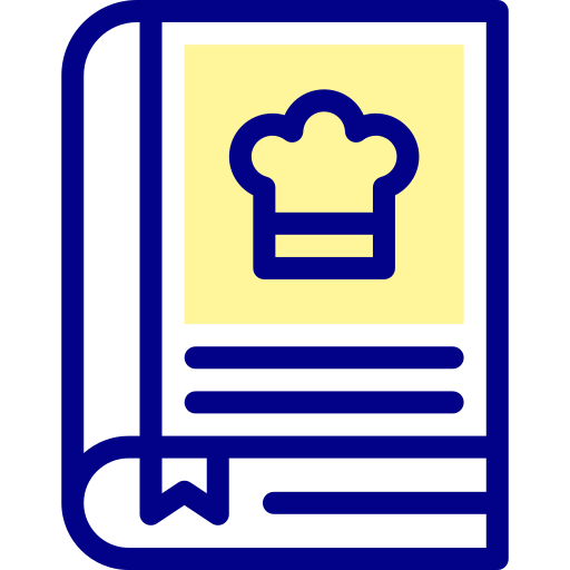 rezeptbuch Detailed Mixed Lineal color icon