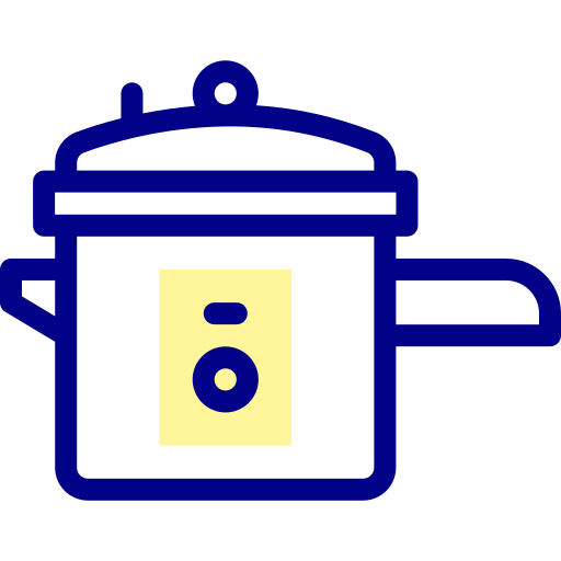圧力鍋 Detailed Mixed Lineal color icon