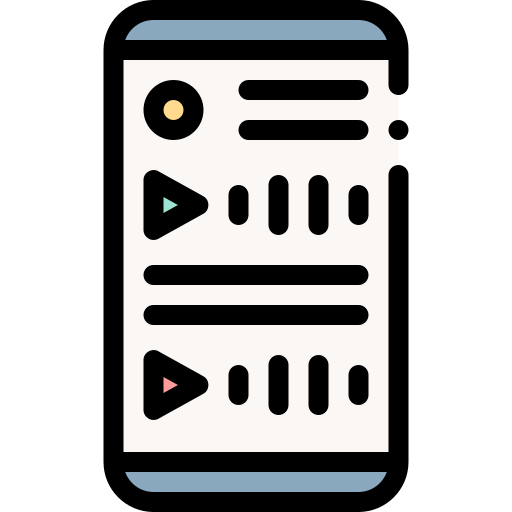 Мобильный телефон Detailed Rounded Lineal color иконка