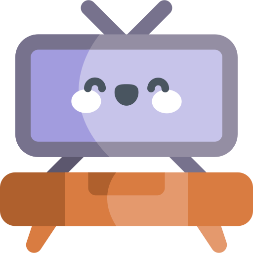 televisor Kawaii Flat icono