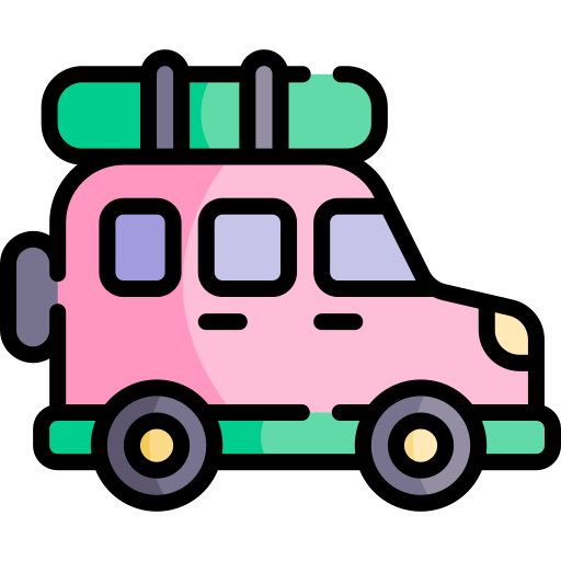 Car Kawaii Lineal color icon