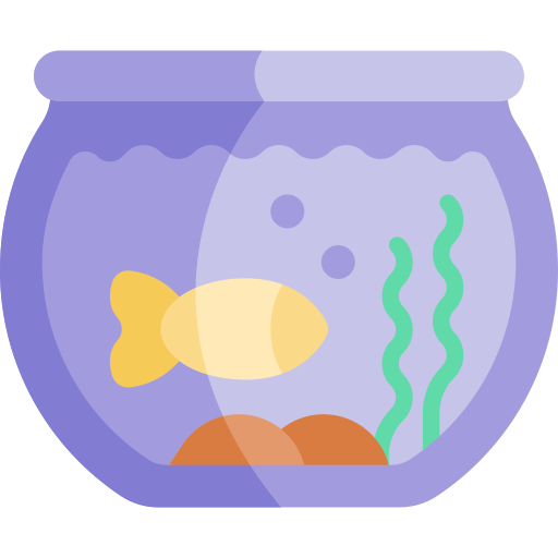 Fish tank Kawaii Flat icon