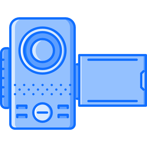 비디오 카메라 Coloring Blue icon