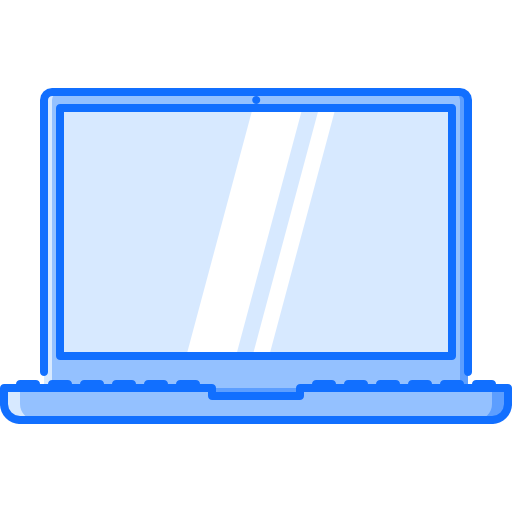 laptop Coloring Blue icoon