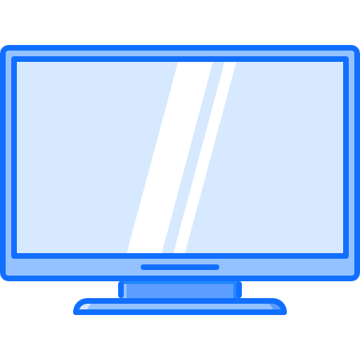 fernsehen Coloring Blue icon