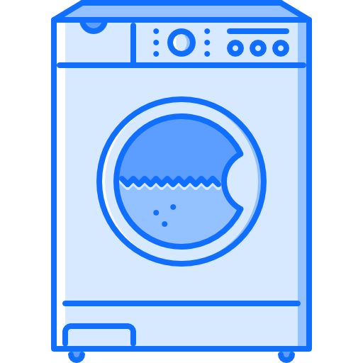 machine à laver Coloring Blue Icône