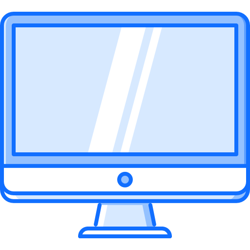 컴퓨터 Coloring Blue icon