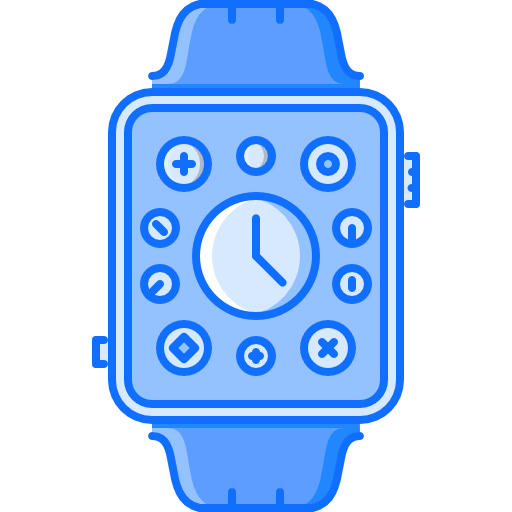 smartwatch Coloring Blue icoon