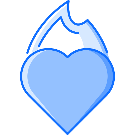 cœur Coloring Blue Icône