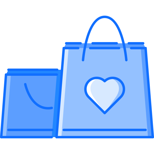 Shopping bags Coloring Blue icon
