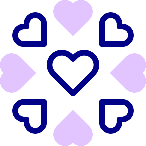 Heart Detailed Mixed Lineal color icon