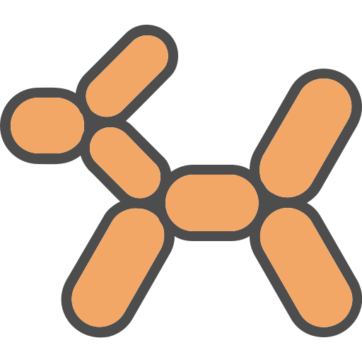 Balloon dog Generic Outline Color icon