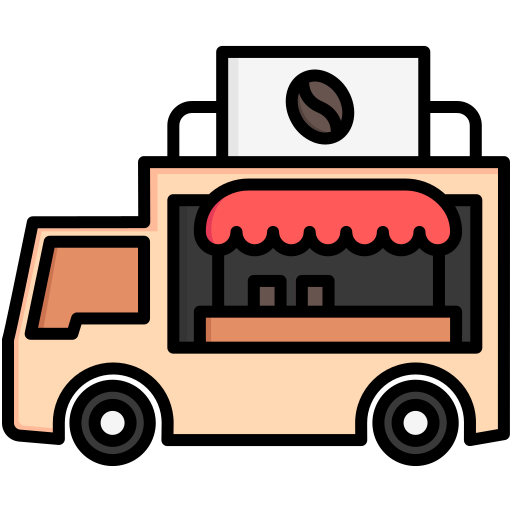 ciężarówka do kawy Generic Outline Color ikona