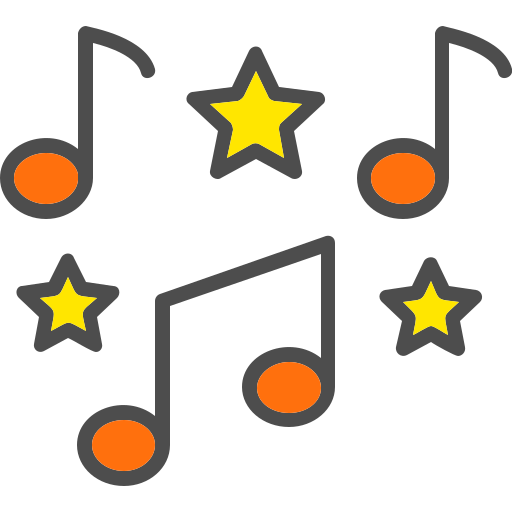 Musical notes Generic Outline Color icon