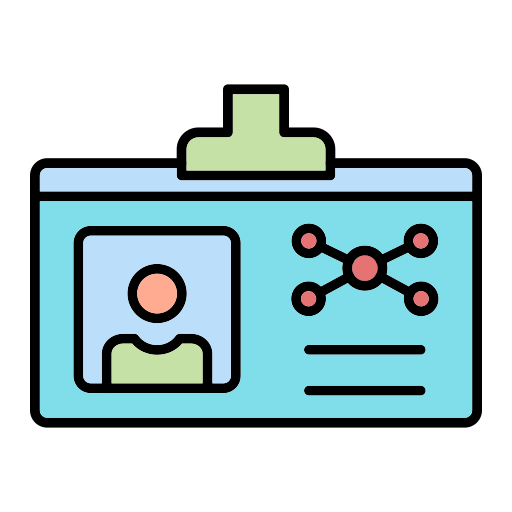 Identification card Generic Outline Color icon