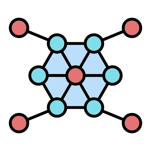 分子 Generic Outline Color icon