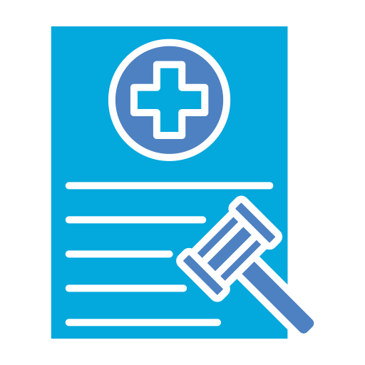 Health law Generic Blue icon