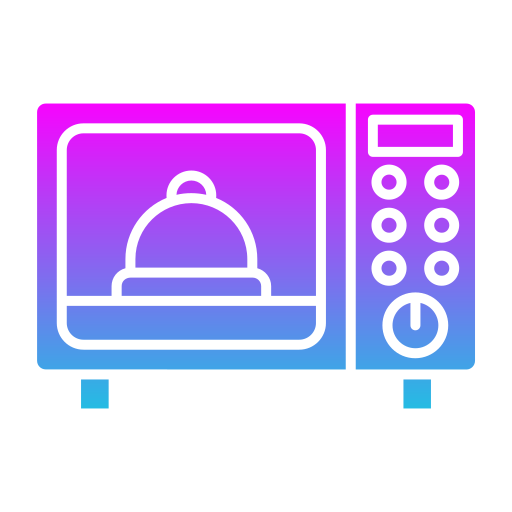 kuchenka mikrofalowa Generic Flat Gradient ikona