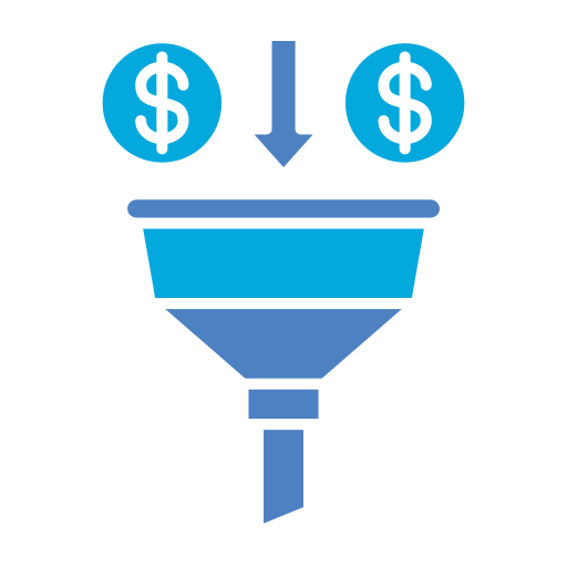 Sales funnel Generic Blue icon