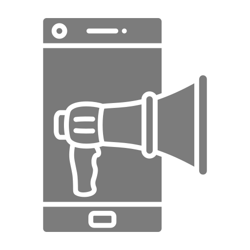 Мобильный маркетинг Generic Grey иконка