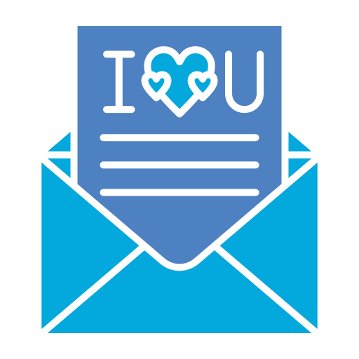 carta de amor Generic Blue Ícone
