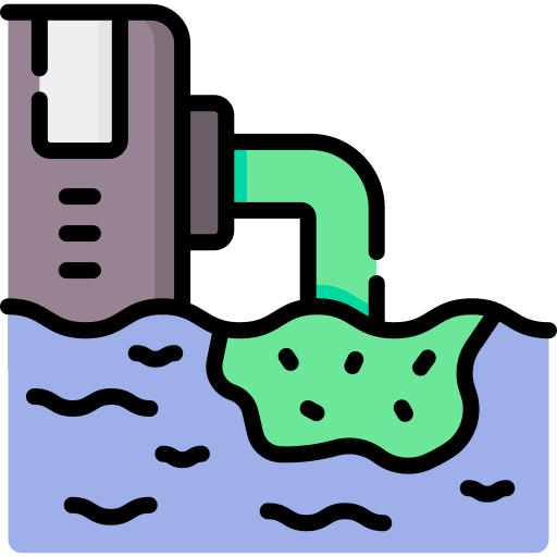Water pollution Special Lineal color icon