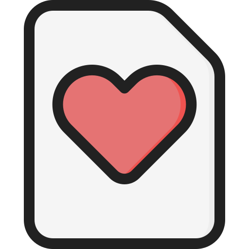 Heart Generic Outline Color icon