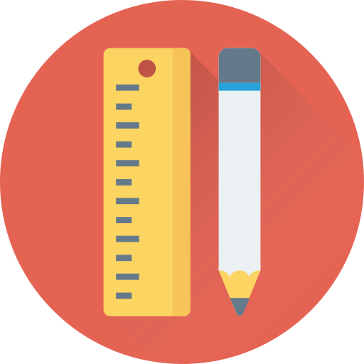 Pencil and ruler Generic Flat Gradient icon