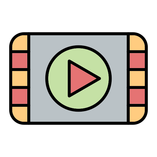 비디오 플레이어 Generic Outline Color icon