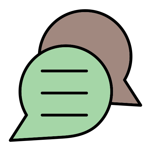 말풍선 Generic Outline Color icon
