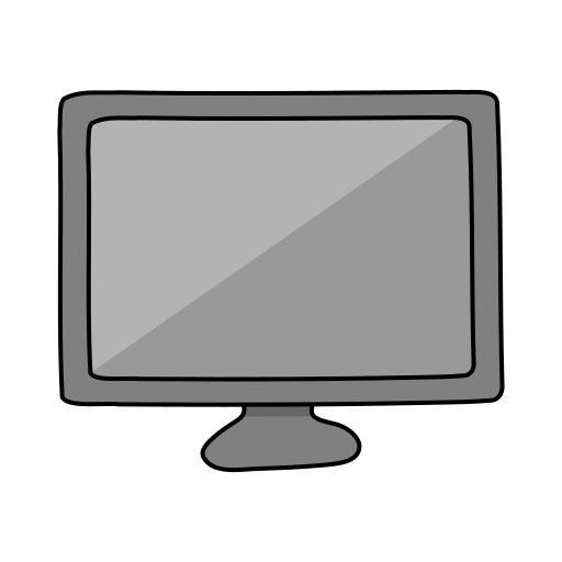 computadora Generic Thin Outline Color icono