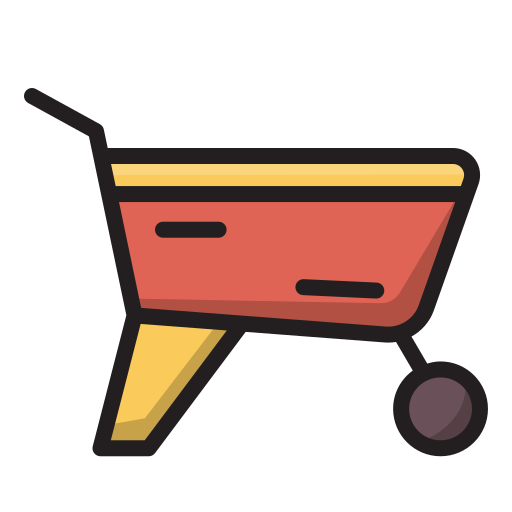 Wheelbarrow Generic Outline Color icon