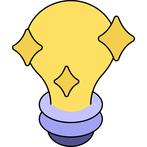 電球 Generic Thin Outline Color icon