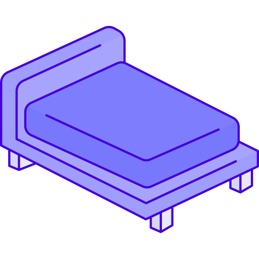 Bed Generic Thin Outline Color icon