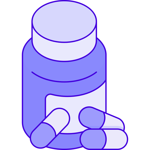 Pills Generic Thin Outline Color icon