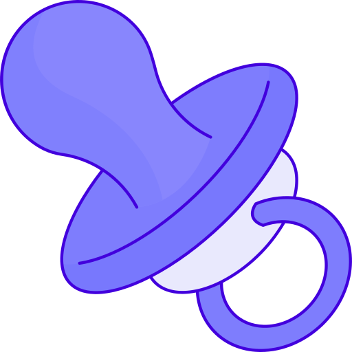Pacifier Generic Thin Outline Color icon