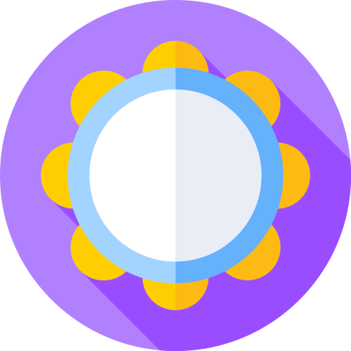 Tambourine Flat Circular Flat icon