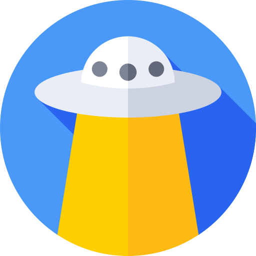 ufo Flat Circular Flat icoon
