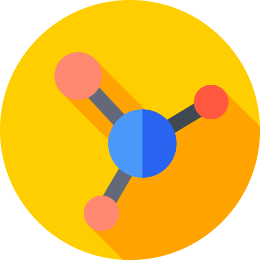 moleculen Flat Circular Flat icoon