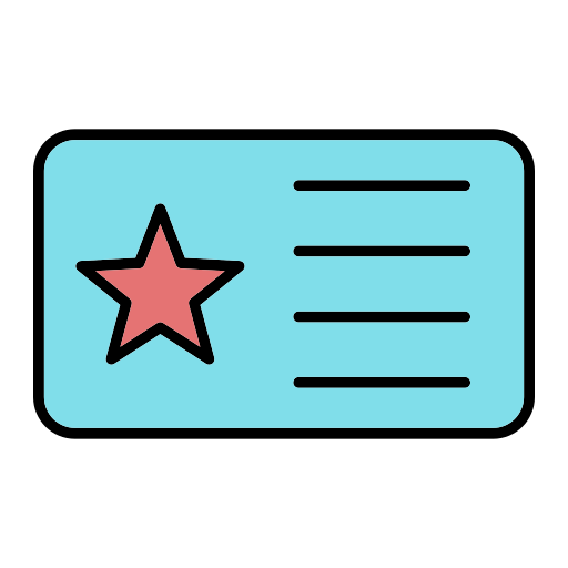 lidkaart Generic Outline Color icoon