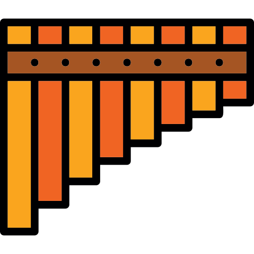 Flauta de pan Generic Outline Color icono