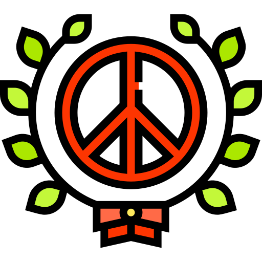 Peace Detailed Straight Lineal color icon